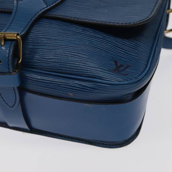 LOUIS VUITTON Epi Cartouchiere MM Shoulder Bag Blue M52245 LV Auth 99747 - Picture 15 of 16